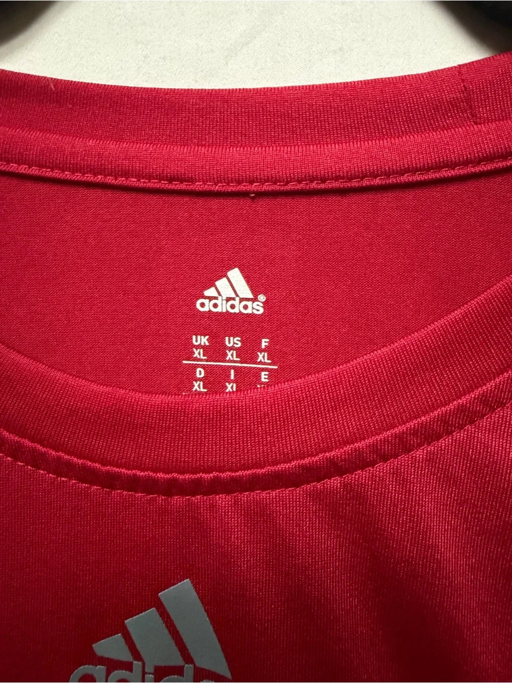 adidas Men’s Red Short-Sleeve 'REAL' Graphic Tee size XL